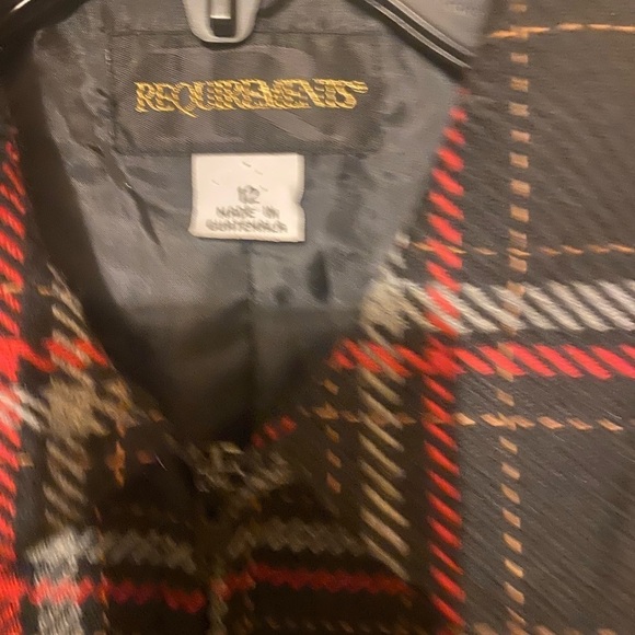 Vintage Requirements Womens 12 Size Blazer Red Black Plaid Zip Up Pockets - Picture 6 of 6